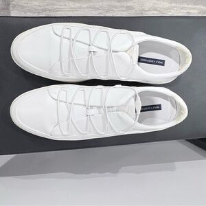 Wolf + Shepherd White Low-Top Leather Sneaker